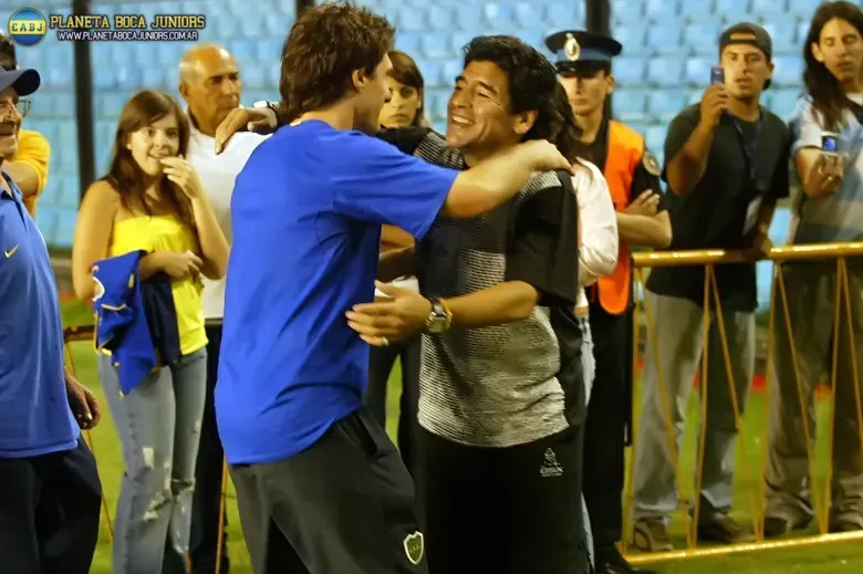 Maradona junto a Guillermo.