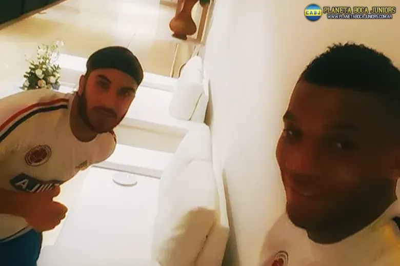 Sebastián Pérez y Frank Fabra, juntos en Colombia.