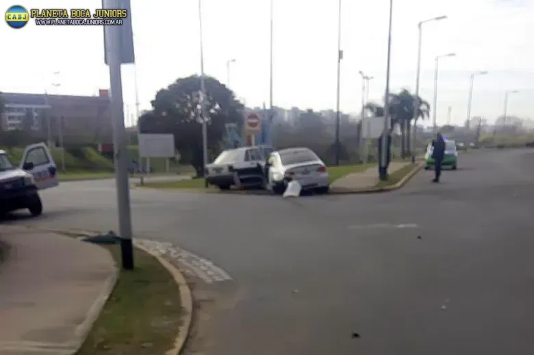 Así quedó el auto de Centurión.