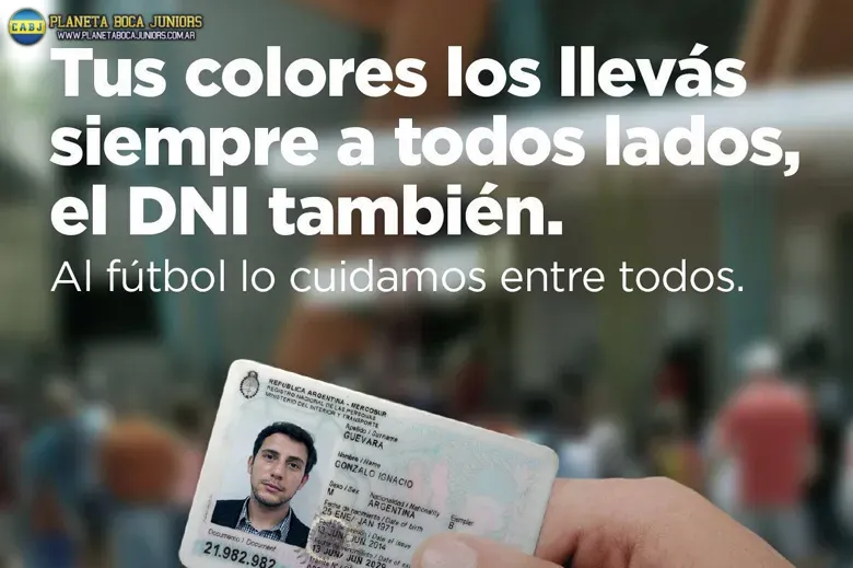 No te olvides de llevar tu DNI a La Bombonera.