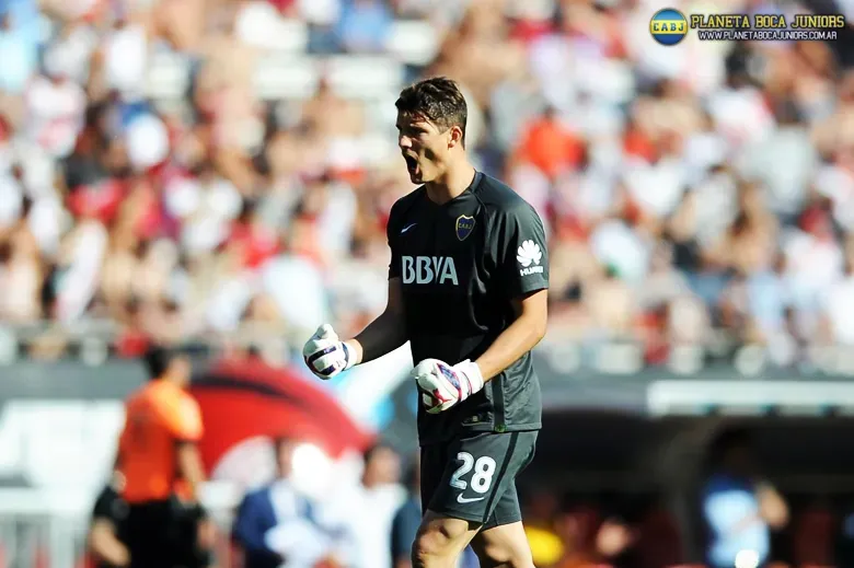 El arquero de 20 años y su gran debut con la azul y oro.