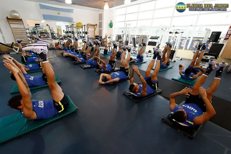 Los jugadores en el gimnasio. Foto: Prensa C.A.B.J.
