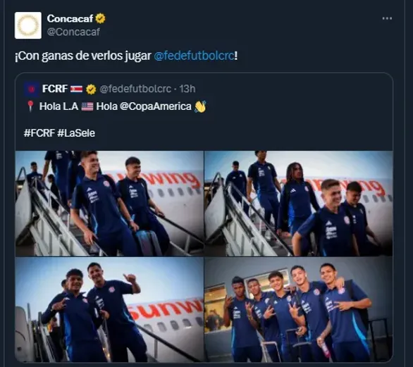 Concacaf en su cuenta oficial de X