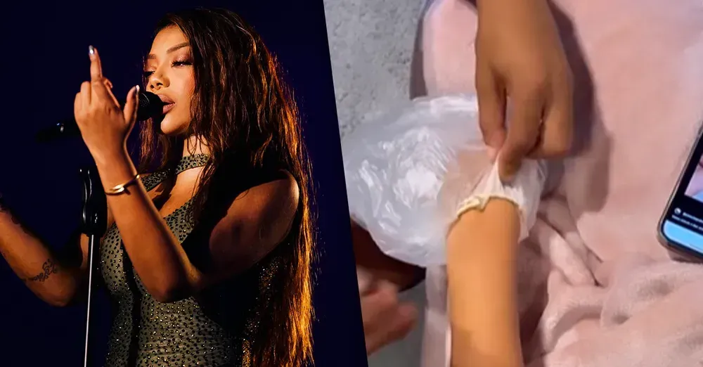 Ludmilla consegue tirar pulseira de R$50 mil do pulso com truque de sacola plástica. Foto: Reprodução/Instagram – Ludmilla