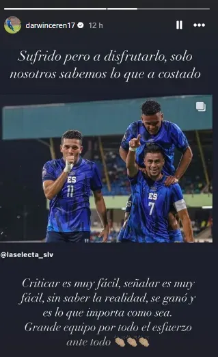 Darwin Cerén, jugador de El Salvador.