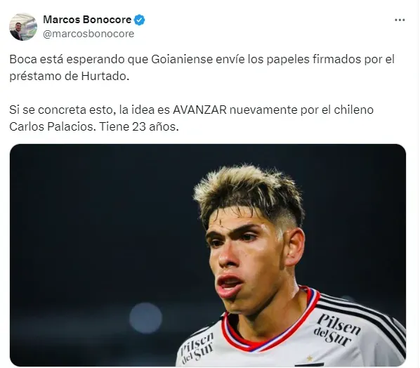 Posteo de Marcos Bonocore.