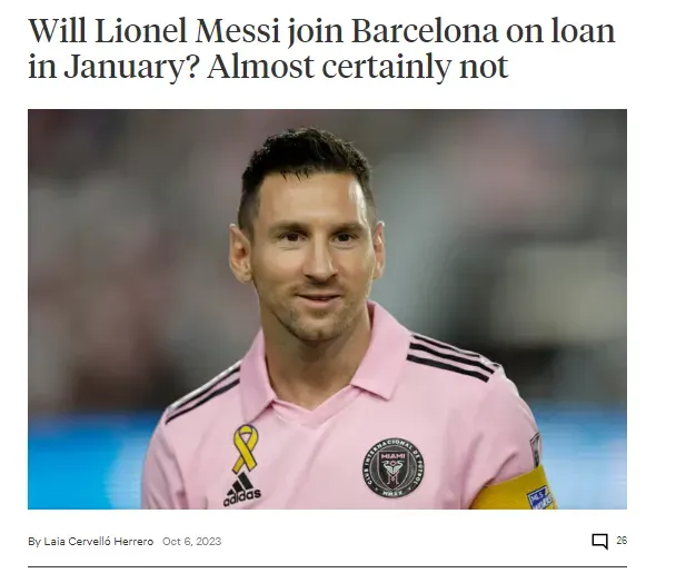 Messi no iría cedido al Barcelona (Foto: https://theathletic.com/)
