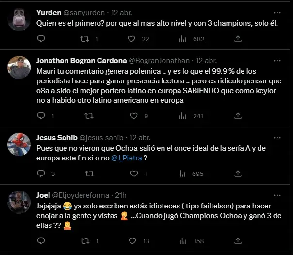 En los comentarios se burlaron del periodista.