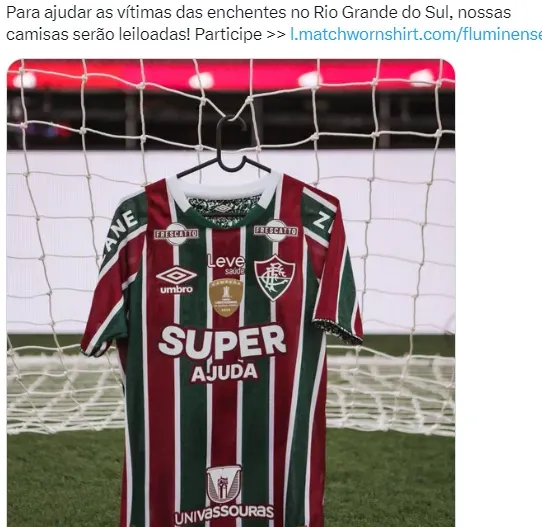Foto: rede social X/Fluminense.
