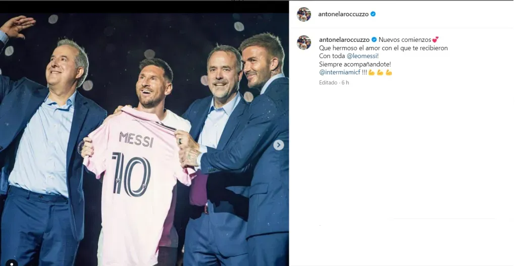 La publicación de Antonela Roccuzzo en Instagram.