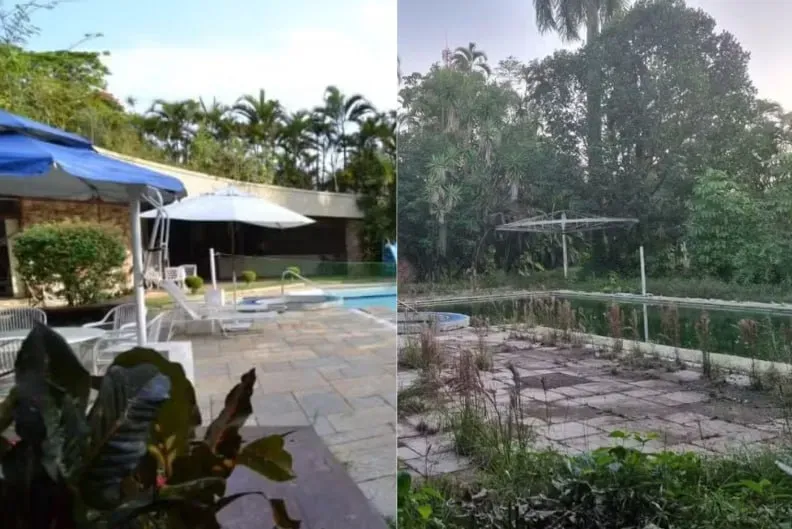 El antes y después de la mansión de Pelé. (Foto: GeGlobo)