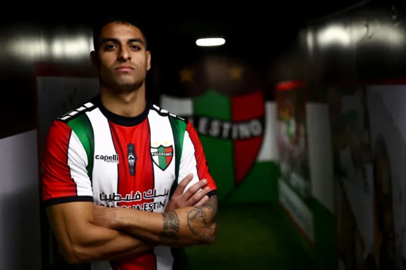 Hernán Rivero, nuevo centrodelantero de Palestino. (Foto: Comunicaciones Palestino).