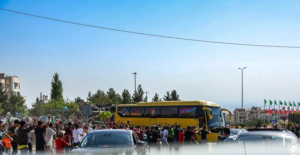 La llegada del Al Nassr a Irán. @AlNassrFC