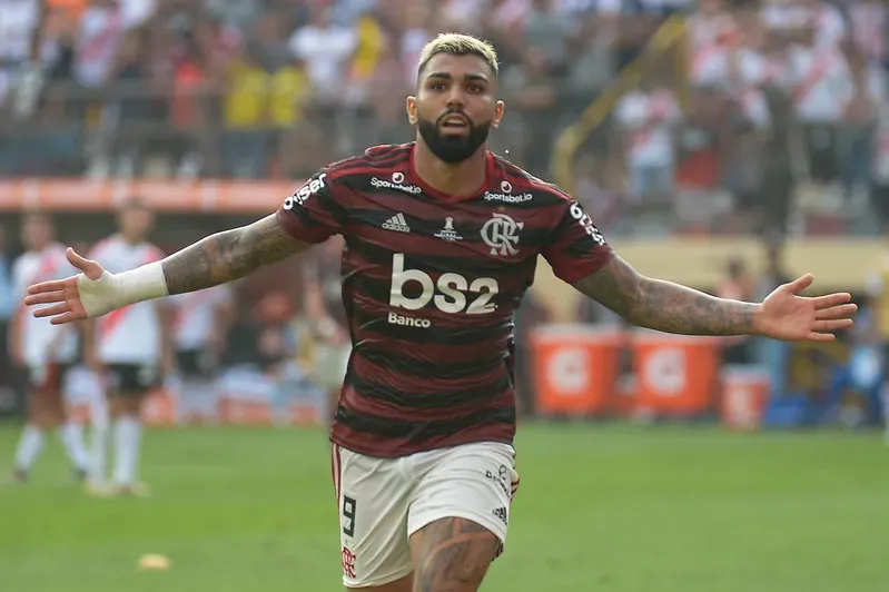 Gabgol marcou os dois gols sobre o River.