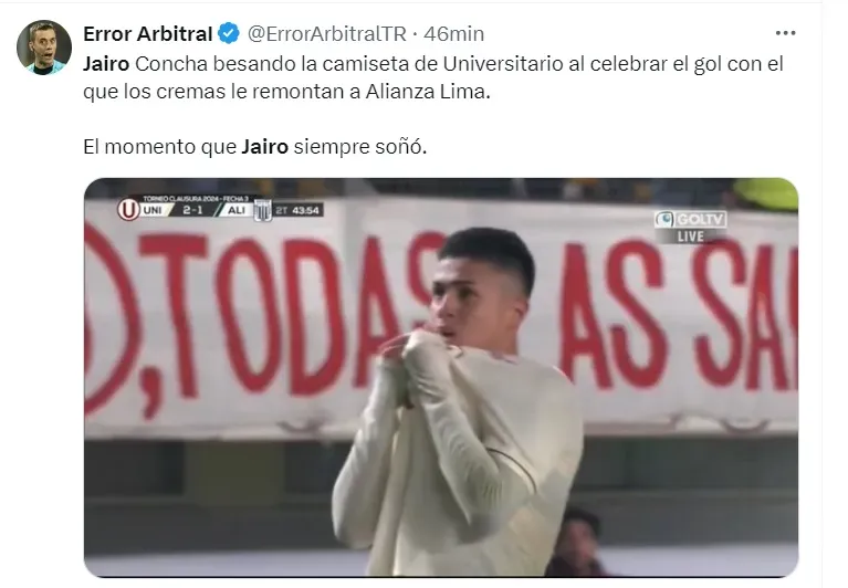 Jairo Concha Universitario vs. Alianza Lima