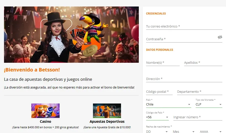codigo promocional betsson chile