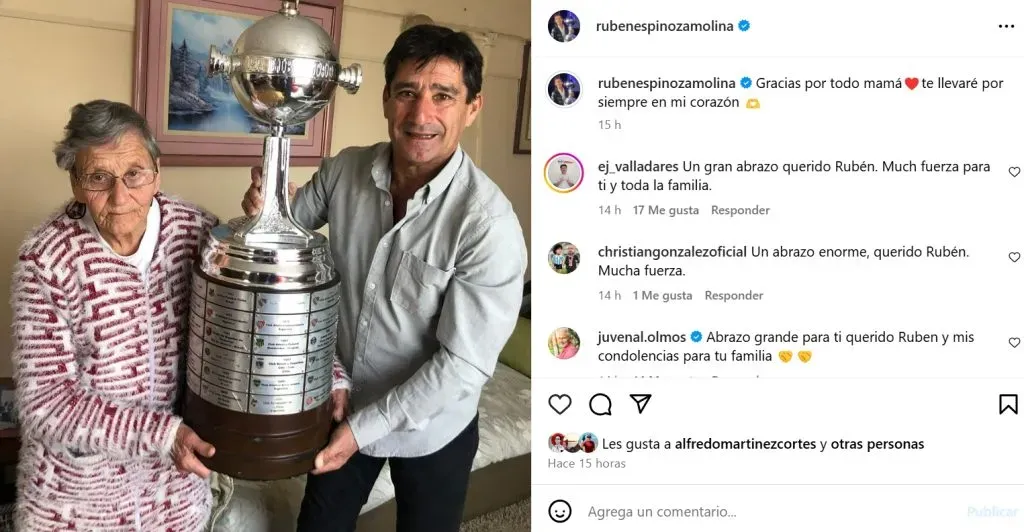 Rubén Espinoza y la dedicatoria a su mamá