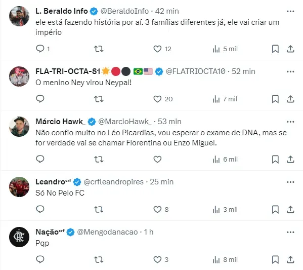 Internautas comentam sobre Neymar – Foto: Twitter