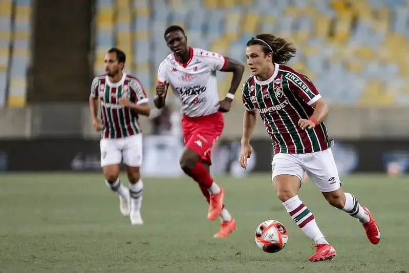 Canobbio durante a partida contra o Bangu, pelo Cariocão. Foto: Lucas Merçon/Fluminense FC