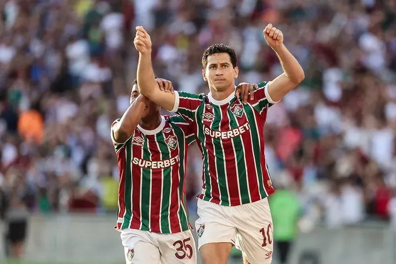Ganso comemora seu gol pelo Fluminense. Foto: Lucas Merçon/Fluminense FC