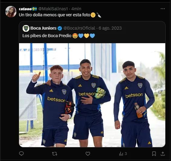 Los comentarios de los hinchas de Boca.