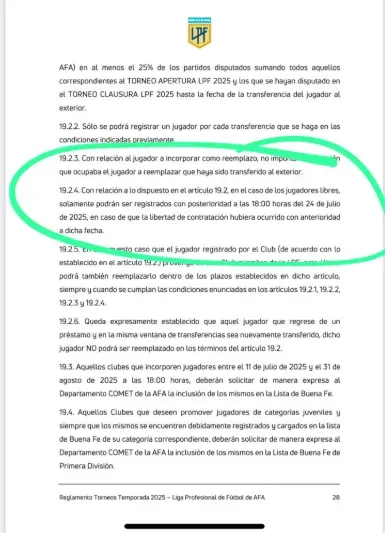 Un artículo del reglamento de la Liga complica a Rojo.