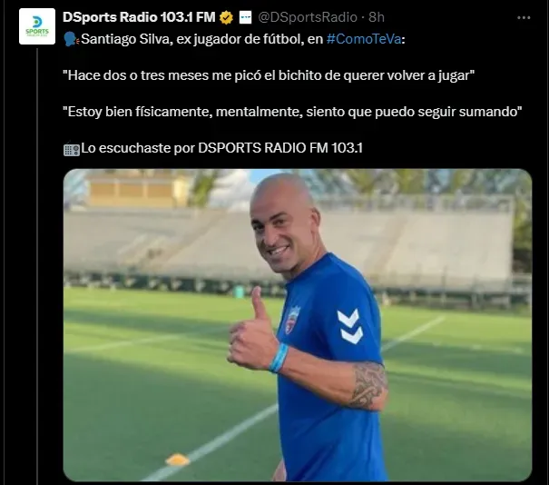 Silva quiere volver del retiro. (Captura)