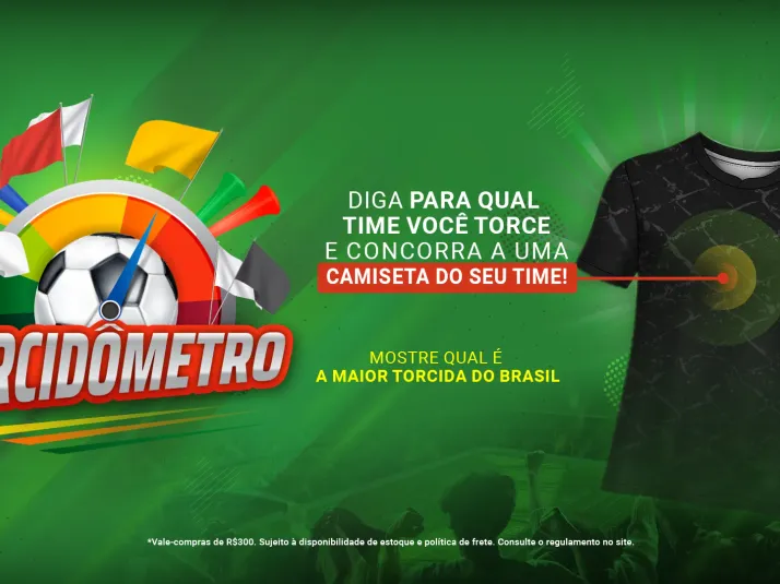 Torcidômetro: participe e concorra a camisas do seu time todos os dias