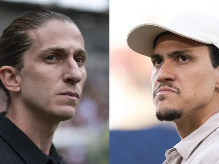Filipe Luís x Pedro: torcida do Flamengo apoia o treinador