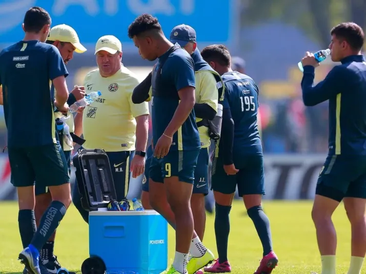 América transmitió en vivo el entrenamiento