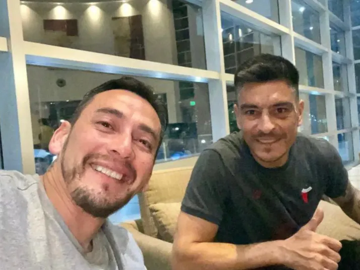 Rubens Sambueza y Paolo Goltz se reunieron luego de su paso por América