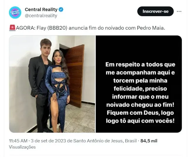 Foto: Reprodução/Twitter/@centralreality