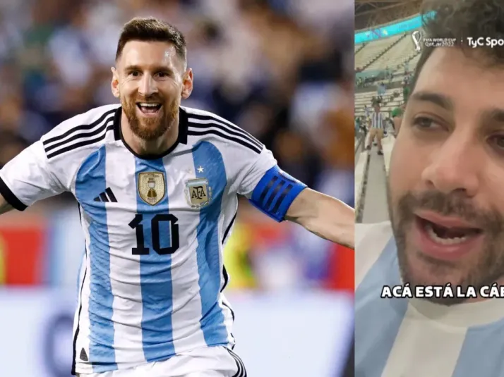 El chileno que viajó a Qatar para alentar a Messi y dice que es cábala