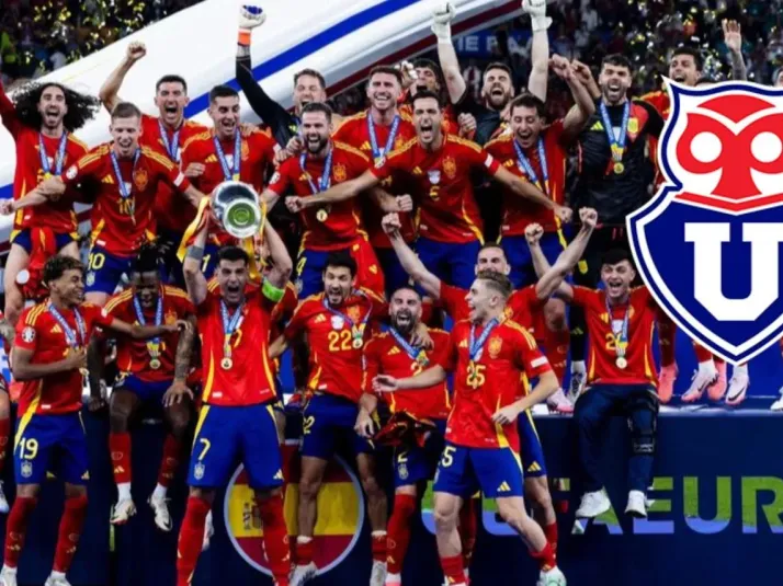 Ex jugador de la U celebra con cracks de España el título de la Euro 2024