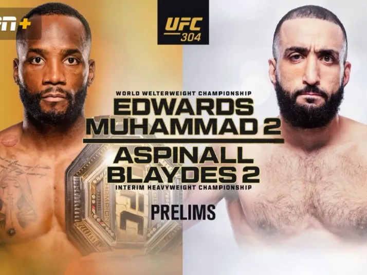 Cartelera, hora y dónde ver UFC 304: Edwards vs Muhammad 2