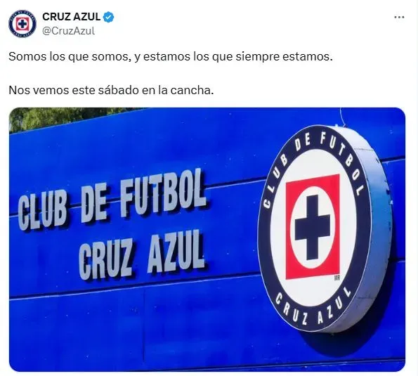 El fuerte recado de Cruz Azul en redes sociales para Martín Anselmi (X)