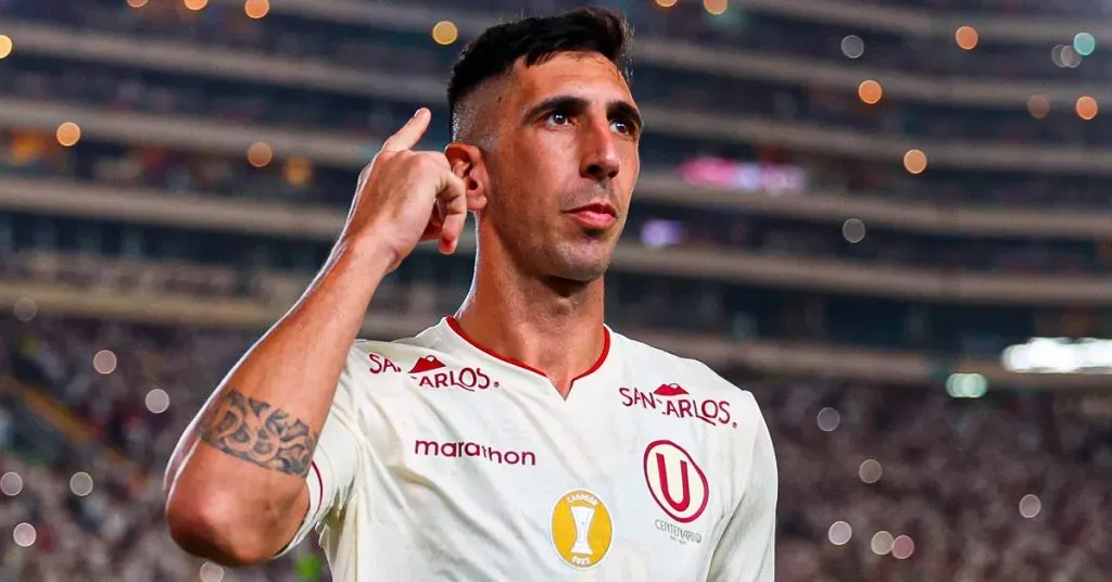 Dorregaray festejando un gol con Universitario. (Foto: Universitario Prensa)