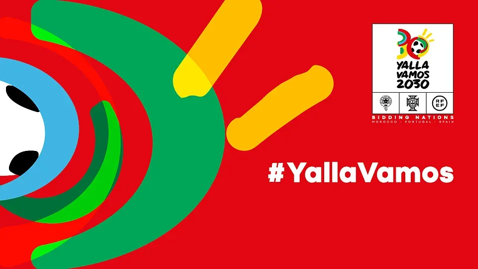 El logo de la Copa del Mundo 2030.