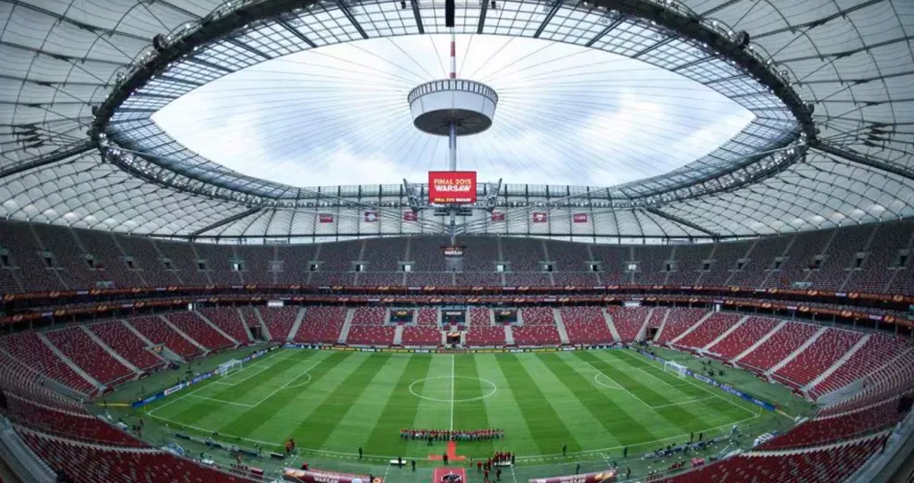 El Estadio Nacional de Varsovia, el escenario de la Supercopa de Europa 2024. UEFA.com.