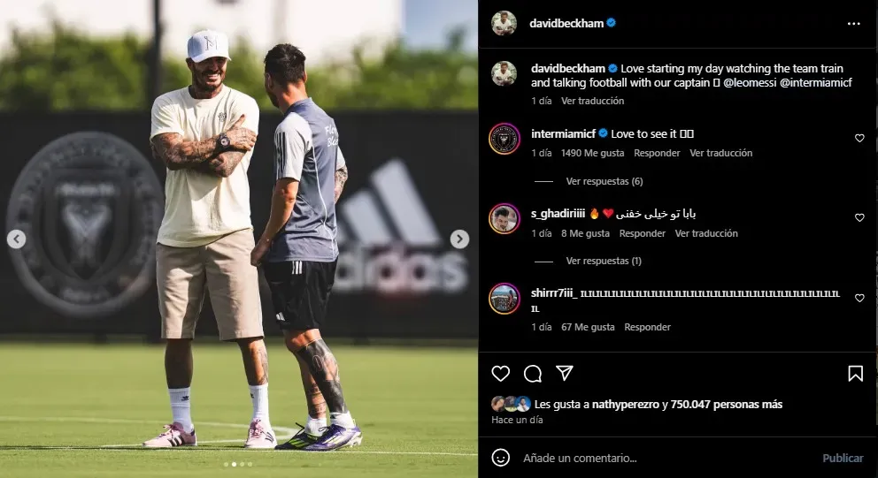 Beckham y Messi. (Foto: Instagram / @davidbeckham)