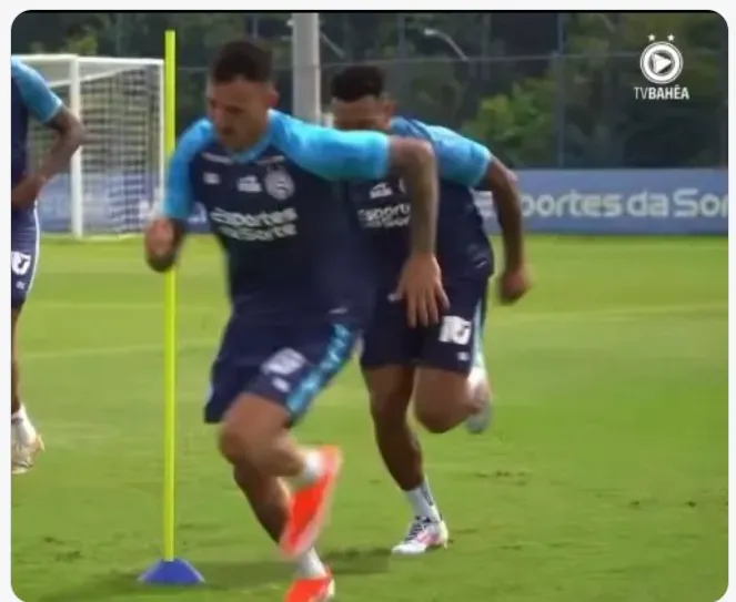 Iago Borduchi e visto treinando com o elenco (Imagem: Divulgação/ECBahia)