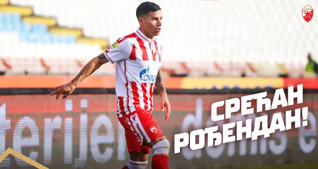 Alex Vigo durante su etapa en el Estrella Roja de Serbia.