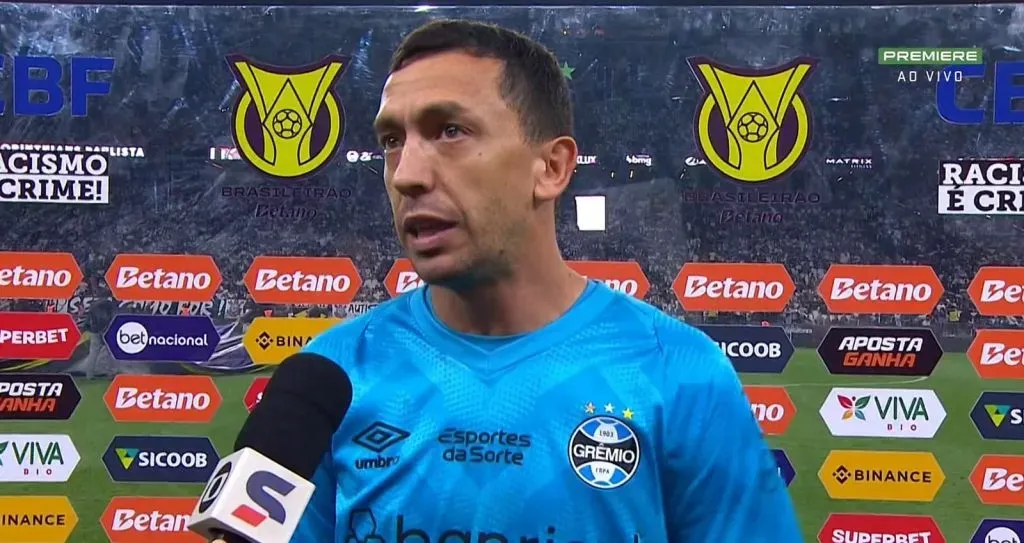 Marchesin quebrou tudo em Corinthians x Grêmio - Foto: Premiere