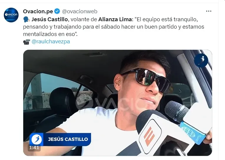 Castillo declaró en la previa de Alianza vs Universitario. | Créditos: Ovación.