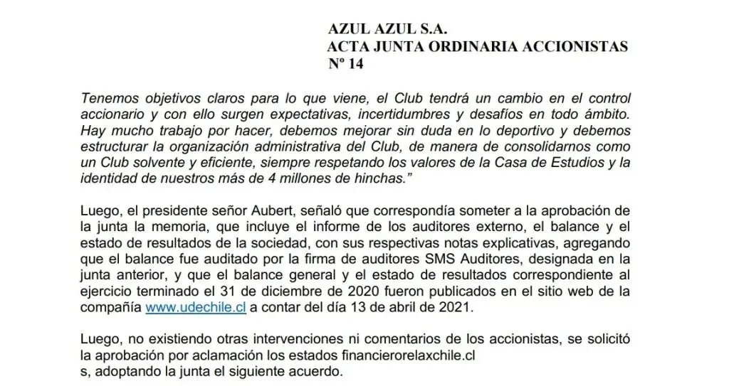 En el tercer párrafo del acta del 2021 está el nombre de la página de encuentros sexuales