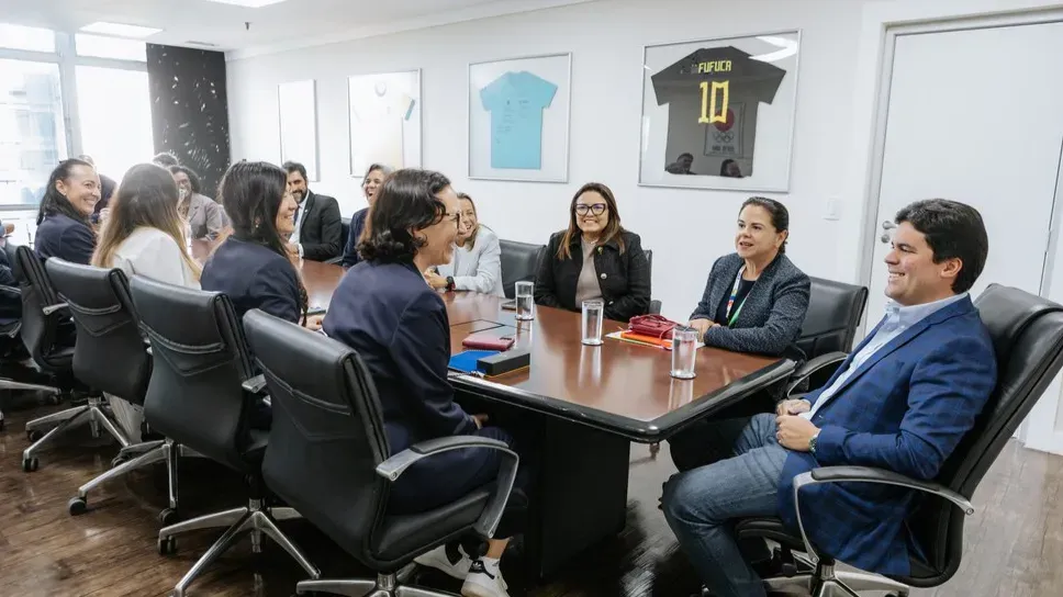 Comitê da Fifa se reúne com o ministro André Fufuca. Foto: Mariana Raphael/MEsp