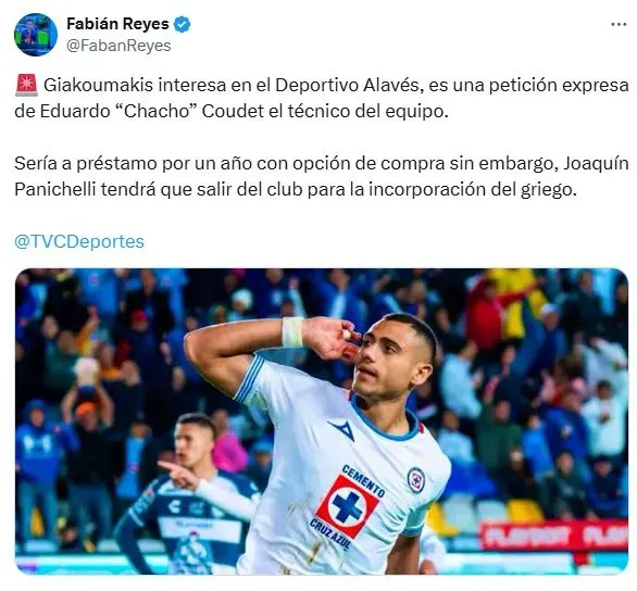 Deportivo Alavés tendría lista una oferta por Giorgos Giakoumakis (X)