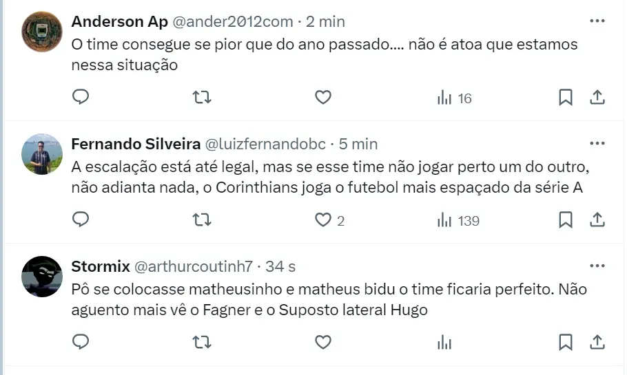 PVC vê momento do Corinthians de 