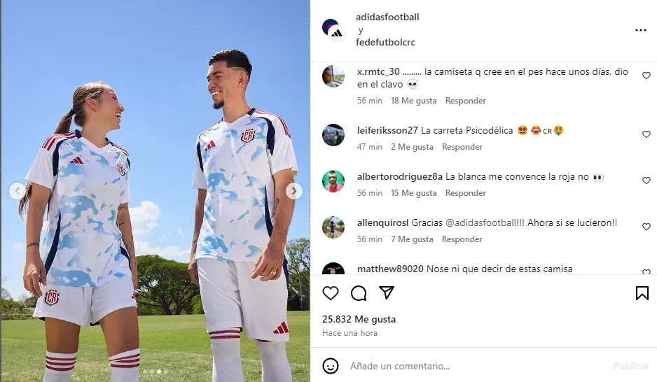 Comentarios sobre la nueva camiseta. (Foto Instagram)