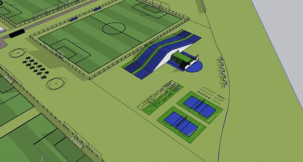 Boca continúa con las obras en Ezeiza. (@faafiperez)